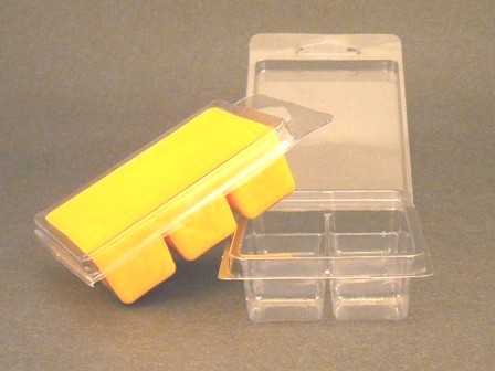 60 Pack Wax Melt Containers-6 Cavity Clear Empty Plastic Wax Melt Molds -  Clamshells For Tarts