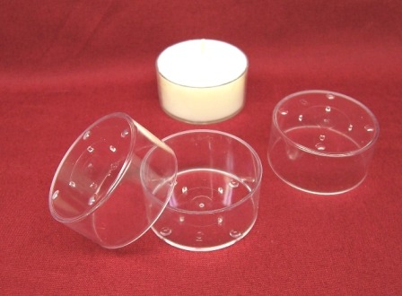 Clear Polycarbonate Plastic Tealight Cups-CASE of 1,000